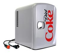Koolatron Coca Cola Diet Coke Mini Fridge For Bedrooms 4L Small 6 Can Portable Cooler Warmer Refrigerator 12V For Skincare Office Food Drinks Kids Home Car & Travel Classic Grey