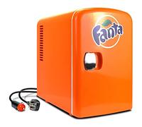 Fanta Mini Fridge - Refrigerator for Bedroom Skincare Office, Portable Table Top Beverage Cooler, 12V DC/220V ACRefrigerador For Drinks, Soda, Wines, Use In Car, Dorm, Outdoor, Patio, 8 Can