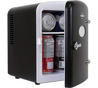 Koolatron Retro Mini Fridge For Bedrooms 12V Portable Cooler Refrigerator 4L Small 6 Can Table Top Quiet Mini Fridges For Skincare Food Drinks Kids Home Car & Travel Aqua