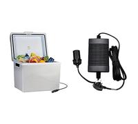 Koolatron Thermoelectric Iceless 12V Cool Box, 42L Thermoelectric Iceless Cooler/Warmer, Refrigerator 230V AC to 12V DC Power Adapter Inverter/Converter with Circuit Breaker for Car Fridge