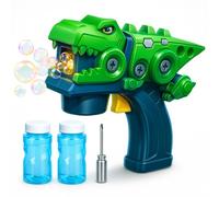 Koolbitz 17CM Dinosaur Bubble Gun for Kids - Handheld Bubble Maker Toy with 2 Bubble Liquids - Fun Bubble Blower Blaster for Indoor and Outdoor Play, Parties, and Birthday Gifts - Ages 3+ Years