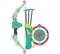 Koolbitz 27CM Kids Bow and Arrow Set, Double Shot Archery Set with 3 Suction Cup Arrows, Target and Quiver, LED Light and Telescopic Sight, Safe Indoor and Outdoor Toy for Boys and Girls Ages 3+ Years