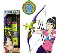 Koolbitz 71CM Kids Bow and Arrow Set - Archery Toy with Infrared Laser Sight, Quiver, Target Board and 3 Suction Cup Arrows - Safe Indoor and Outdoor Archery Set for Boys and Girls Ages 3+ Years