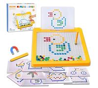 koolbitz Creative Dot Drawing Board for Children | 10 Double Side Cards with 20 Interactive Designs with Magic Stylus Pen | Fun Educational Toy for Fine Motor Skills and Imagination | Ages 3+ Years