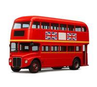 koolbitz Double Decor Bus Building Blocks Set for Kids, 488 PCS Creative City Construction Toy with Bus Stop, 3 Mini Figures & Instructions, Educational STEM Brick Kit for Boys & Girls Ages 6+