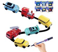 koolbitz Interactive Drawn Line Sensing 1 Car with Magic Line Draw Pen for Children Gift for Toddlers Back Line Sensing Road Sensing Guided Cars for Boys & Girls