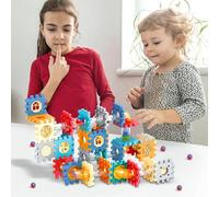 Koolbitz Kids 98 PCs Marble Run Building Blocks Tiles, Construction Marble Runs Game, Educational STEM Little Ball Maze Toy, Creative Marbles Race Track Gift Playset for Children 3+ Years