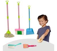 Koolbitz Kids Cleaning Set - 6Pcs Pretend Play Broom, Mop, Dustpan, Sponge, Brush and Sponge with Handle - Children’s Cleaning Set Role Play Toy for Boys and Girls Ages 3+ Years
