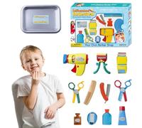 Koolbitz Kids Pretend Play Fashion Hair Salon Set with Hair Dryer Comb Scissors in a Tools, Hair Dryer, Barber Shop Role Play for Children Made For Kids