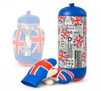 Koolbitz Kids Punching Bag and Boxing Gloves Set for Boys and Girls, UK Flag Design, Junior Mitts for Kickboxing, Muay Thai Fitness Workout Sports Gift, Age 3+