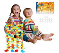 Koolbitz Marble Run Race Track Game for 3 Years Old 176 PCs STEM Building Toy with 60 Marbles Educational Construction Set for Kids Ages 3+ DIY Marble Maze Track for Fun Creative Play