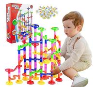 Koolbitz Marble Run Toy Set 105 PCs Colorful Track Interlocking Stacking with 30 Marbles DIY Construction Game for Kids Ages 3+ Educational STEM DIY Learning Toy Creative Play for Indoor & Outdoor