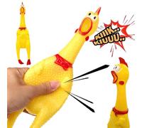 Koolbitz Rubber Chicken Squeaky Toy for Kids and Adults, Scream Game with Squawking Chicken Toy, Interactive Dog Toy for Pets, Funny Prank Novelty Gift, Stress Relief & Durable Anti-Stress Squeeze Toy