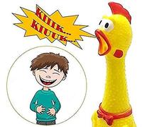 koolbitz Screaming Chicken Toy for Stress Relief, Squawking Rubber Chicken Dog Toy, Hilarious Prank Novelty Gift for Adults & Kids, Durable Anti-Stress Squeeze Game