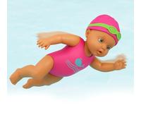koolbitz Swimming Baby Doll for Bath Time - Swimming Pool & Bathtub Play Wind-Up 6-Inch Toy with Moving Arms for Boys & Girls - Waterproof Floating Doll for 3+ Years Ages Kids