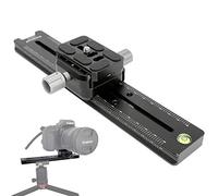 koolehaoda 240mm Rail Nodal Slide Quick Release Plate Bracket Mount with Double-Sided Quick Release Clamp can be Rotated 90°, for Camera with Arca Swiss Compatible