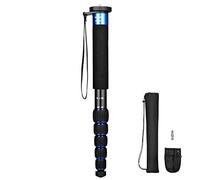 Koolehaoda 6-Section Monopod Compact Portable Photography Aluminum Alloy Unipod Stick, Max. Load 10kg / 22lbs, Folding Size is only 15-inch (K-266 Blue)