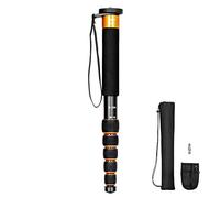 Koolehaoda 6 Sections Monopod Monopod Portable Compact Aluminium Alloy Max Load 7kg Folding Size is Only 38cm (Orange)