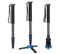 Koolehaoda 65inch Aluminium Monopod with Movable A1 Tripod Support Base for DSLR Camera Photography Hiking
