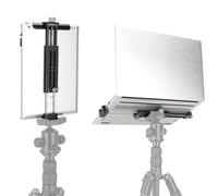 koolehaoda Aluminum iPad Tripod Holder Mount Adapter w 2 Acra Dovetail Mounts, 1/4" Screw & Cold Shoe (13.8-33.5CM) Adjustable Universal Tablet Clamp Video Recording for iPhone iPad Air Mini