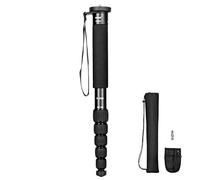 Koolehaoda Camera Monopod 61" Aluminum Portable Photography Unipod Stick, 6-Section Telescopic, Folding is only 15" Compact Travel Monopod for Cameras Mirrorless & DSLR, Easy to Carry (K-266 Black)