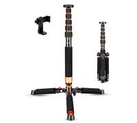 Koolehaoda Camera Monopod with Mini Tripod Base 46-177cm/18-69in Portable Compact Travel Monopod Aluminum Alloy, Leg Diameter Φ28mm, Up to 6kg /13lbs
