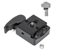 koolehaoda Camera Quick Release Plate 323 RC2 Aluminum Rapid Connect Adapter with 1/4" and 3/8" Screw Mount Plate Fit for Manfrotto Tripod Monopod Head
