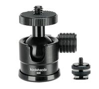 Koolehaoda Mini Ball Head Tripod Head with Cold Shoe Mount,360° Panoramic Aluminum Alloy Ball Head Mount with 1/4" Screw for Camera Tripods Monopods Camcorder Light Microphone