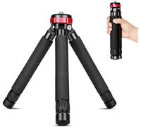 Koolehaoda Mini Tripod Desktop Portable Compact Aluminium Tripod Stand with 1/4 and 3/8 Screw Mount, Max Height 13 inch, Load up to 10kg/22lbs,for DSLR Camera,Monopods