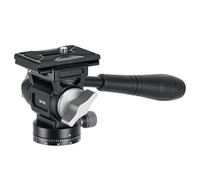 Koolehaoda Tripod Fluid Head Pan Tilt Head with Quick Release Plate and Handle, Metal Camera Tripod Head Compatible with Arca Swiss for Compact Video Cameras DSLR Cameras, Load up to 5KG