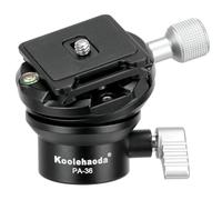 Koolehaoda Tripod Head Leveling Base Camera Leveler, Aluminum Half Ball Inclination 15°, with 1/4" Arca Quick Release Plate for DSLR Camera Camcorder, Video Head, Tripod and Monopod
