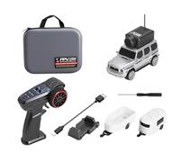 Koolenry 1:64 RC Car 6406-C FPV VTX Kit Mini Racing Car 2.4G 720P HD Camera App Controlled Photos+Videos+VR Built-in Gyro Silver