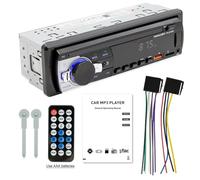 Koolenry 1-DIN In-Dash Car Radio with Bluetooth Streaming, FM Stereo Broadcast, and AUX Music Input