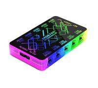 Koolenry 1 to 10 Chassis Hub - Magnetic Base with Remote Control for ARGB and PWM Fans, Light Synchronization Computer Case