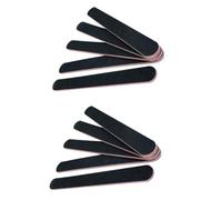 Koolenry 10-Pack Mini Black Nail Files with Double-Sided Sandpaper for Enhanced Nail Finish