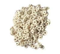 Koolenry 100 Pcs Euphonium Felt Washers Pad Cushion Brass Top Cap Felt Pads Instrument Replacement Parts