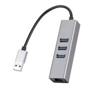 Koolenry 1000Mbps Ethernet Adapter Hub USB3.0 toRJ45 4 In1 Hub 3 Ports USB3.0 5Gbps OTG Splitter LAN Network Card forPC Laptop