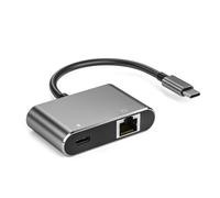 Koolenry 1000Mbps USB C toEthernet Adapter PD3.0 Type-C Charging Port Network Adapter Type C toRJ45 Network LAN Adapter forPC