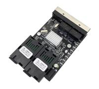 Koolenry 100M Fiber Optic Media Converter 4 RJ45 to2 SC A+B Optic Connector Fiber Optic Media Converter