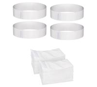 Koolenry 100PCS Disposable Spa Headbands,Elastic Headband Wrap with Adjustable Magic Tape,Stretch Non-Woven Bandeau