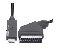 Koolenry 1080P Scart to -Compatible Adapter Scart Male to HD Female Audio Video Converter Adapter for HDTV/DVD/PC 1M