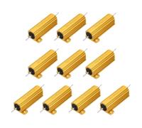 Koolenry 10Pcs 50W 6 Ohm Aluminum Case Resistor with 5% Tolerance Aluminium Housing Chassis Mount Wirewound Power Resistors