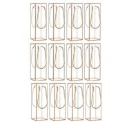 Koolenry 12 Pack Transparent Plastic Gift Box, Clear Plastic Favor Box, Rectangle Candy Box with Golden Borders