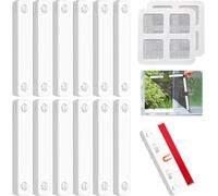 Koolenry 12 Pcs Magnetic Strips Universal Strong Magnet Self-Adhesive Screen Fixing Clips for Curtain Mesh Nets