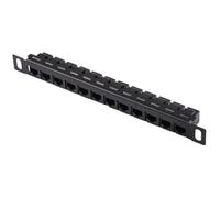 Koolenry 12 Port Patch Panel Unshielded Cat5e/Cat6 Network Wire Organizer Rack Cable for Cord Management