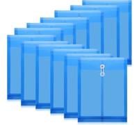 Koolenry 12PCS Plastic File Folders for Documents A4 Plastic Envelopes Folders for School Home A