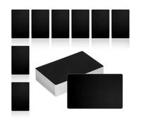 Koolenry 150Pcs Metal Business Card Blanks,1/64In Thick 3.4 X 2In Aluminum Engraving Material for DIY Business Cards Black
