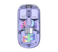 Koolenry 2.4G Wireless Bluetooth Mouse BM200 Dual-Mode Mouse Transparent Gaming E-Sports Computer Office Mouse B