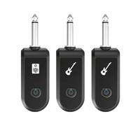 Koolenry 2.4G Wireless Instrument Pickup Guitar Transmitter Receiver Plug Play for 6.35mm Audio Interface Electric Instruments Black