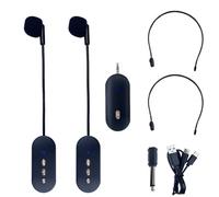 Koolenry 2.4G Wireless Microphone Loudspeaker Bee 1 to 2 Stage Performance Head-Mounted Teaching Lecture Audio Computer Mic